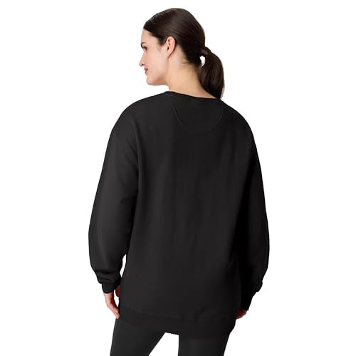 Hanes Men's Comfortwash Garment Dyed Sweatshirt Large Black