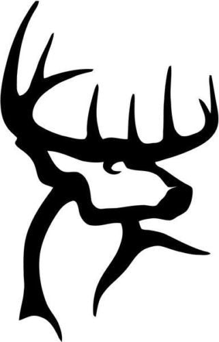 Deer Buck Antlers Vinyl Decal - Weatherproof Hunting Sticker for Vehicles