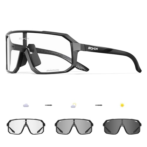 Photochromic Cycling Glasses - Black Frame Sport Sunglasses