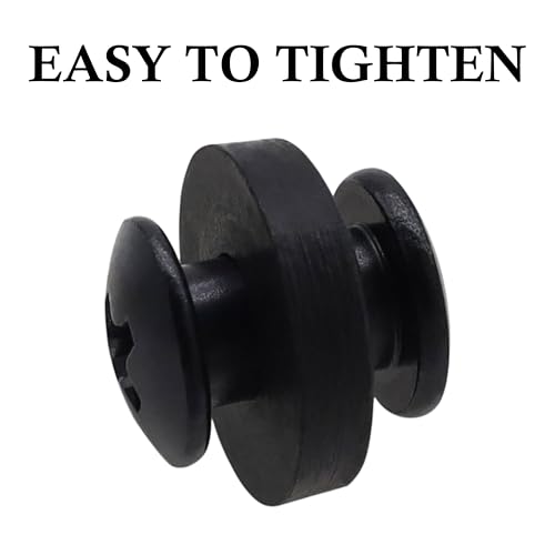 Chicago Screws Set - 16 Black Fasteners with Rubber Washers