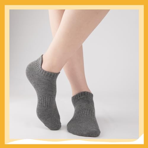 Comfoex Kids Ankle Socks 16 Pairs for Boys & Girls, Athletic Cushioned Low Cut Socks, 4-10 Years Old, 4 Color Variations