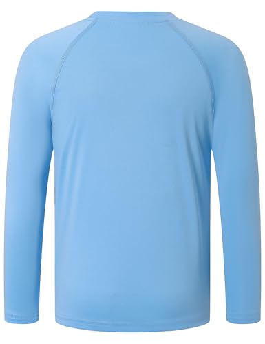 Boys UPF 50+ Long Sleeve Swim Shirt - Sky Blue, 5-6 Years