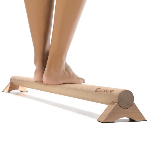 Comness Wood 40 Inch Beech Wood Balance Beam for Home & Therapy - Stability & Foot Relief