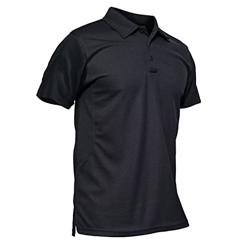 Men's Quick Dry Polo Shirt - Short Sleeve Tactical Golf Shirt
