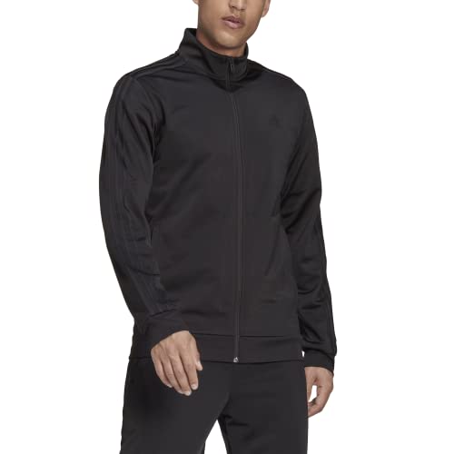 Men's Warm-Up 3-Stripes Track Jacket - Large, Black