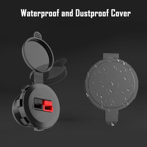 KarlKers PP15-30-45 Anderson Powerpole Weatherproof Connector with Cover – 45A Marine/Vehicle Power Plug