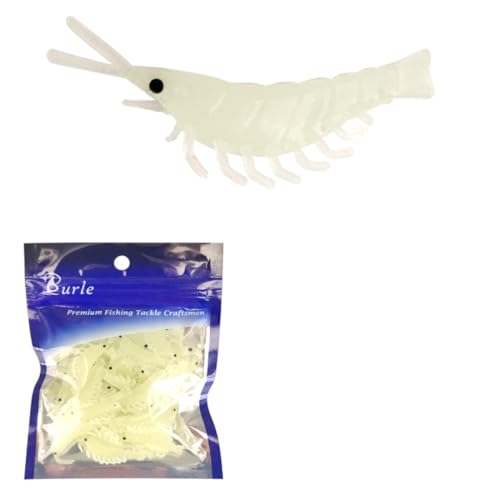 50pcs Shrimp Bait - Soft Rubber Trout Lures for Fishing
