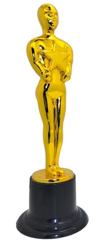 Gold Award Trophy - 6 Inch Plastic Statue for Achievements
