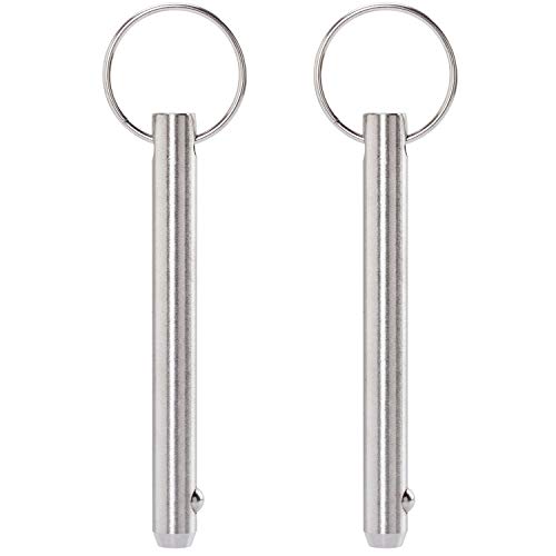 2 Pack Quick Release Pins 5/16 inch (8mm) Stainless Steel Marine Grade Fasteners
