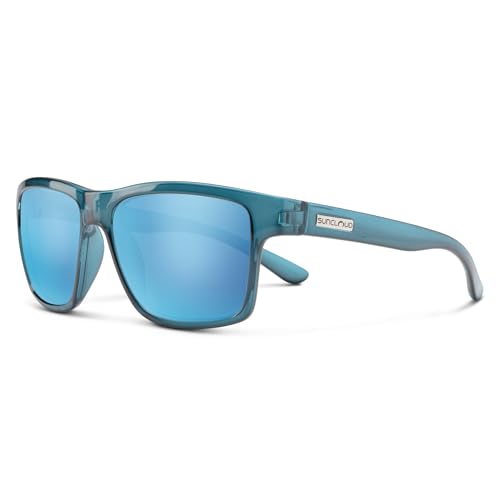 Suncloud A-Team Polarized Sunglasses - Transparent Taupe + Pink Gold Mirror
