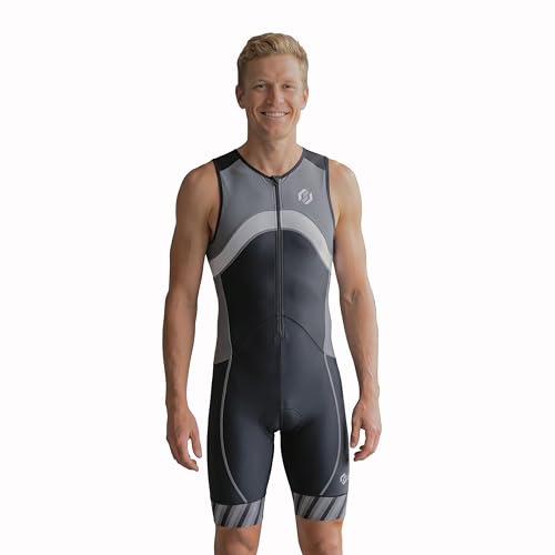 Premium Sleeveless Triathlon Suit for Men - Quick Drying with Large Pocket