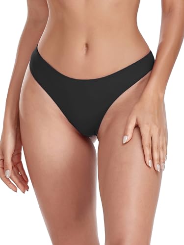 Brazilian Cheeky Bikini Bottom - Small Black