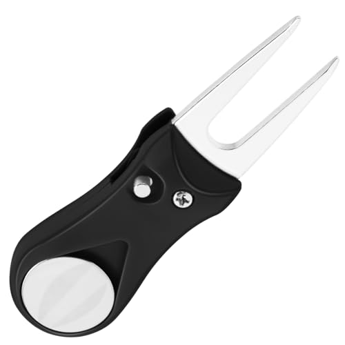 Foldable Stainless Steel Golf Divot Tool with Magnetic Marker - 2 Pack