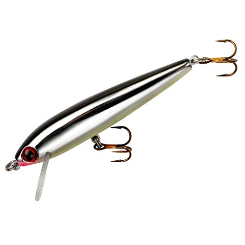 Minnow Shallow Water Crankbait Fishing Lure - 2 1/2 Inch, Silver/Black