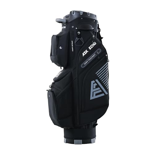 Golf Cart Bag - ASK ECHO T-Lock 3.0 with 14-Way Divider - Black