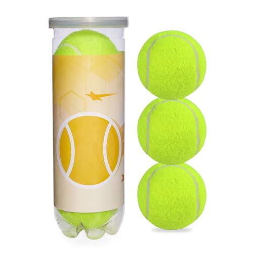 High Bounce Tennis Balls for Beginners - Yellow, 3-Pack