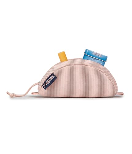 Compact Minimalist Semicircular Pouch - Large Pouch / Misty Rose Corduroy