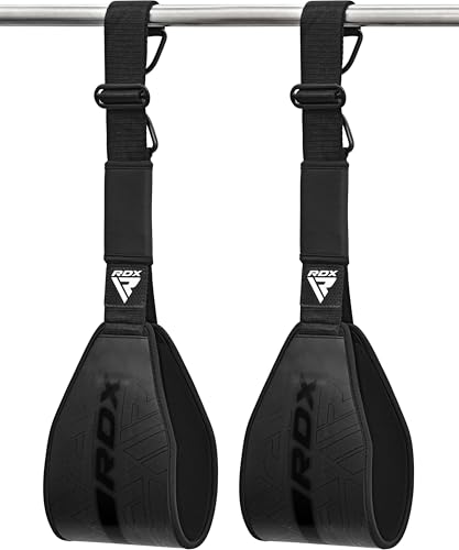 Ab Straps for Pull Up Bar - Maya Hide Leather - Black