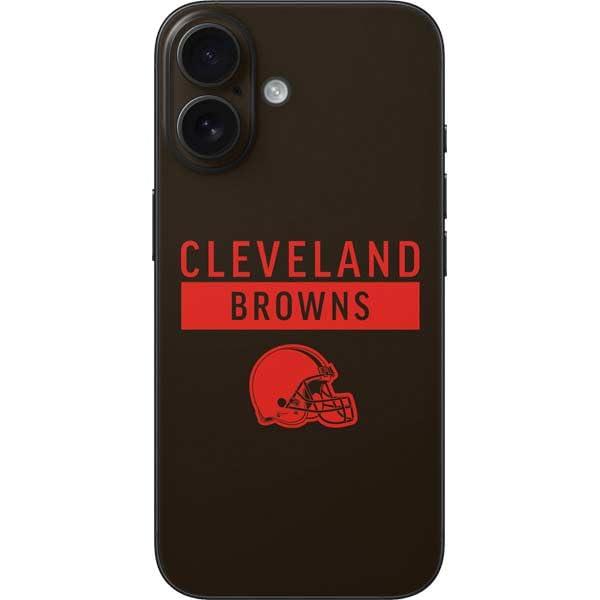 Cleveland Browns NFL Decal Skin for iPhone 16 - Glossy Finish