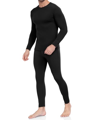 Men's Thermal Underwear Set - Fleece Lined Long Johns for Winter