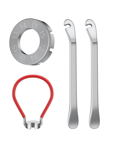 Bicycle Spoke Wrench and Tire Lever Tool Kit - 4 Piece Set