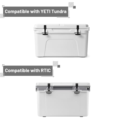 Omoojee Medium Black Cooler Beverage Holder for YETI Tundra & RTIC Coolers – Secure Drink Organizer