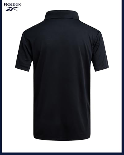 Boys Short Sleeve Golf Polo Shirt - Black, Size 8
