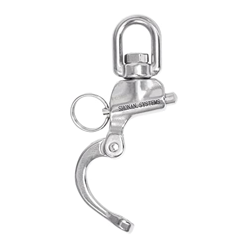 Stainless Steel Swivel Eye Snap Shackles - 2.75 Inch, 2 Pack