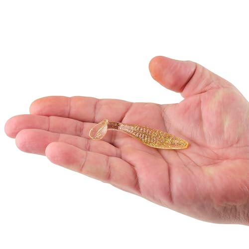 PowerBait Saltwater The Champ Swimmer Soft Plastic Bait - Gold, 3"