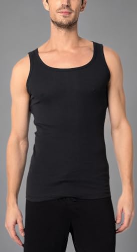 Andrew Scott Men's A-Shirt Tank Top 12 Pack XL White - Cotton Athletic Undershirts