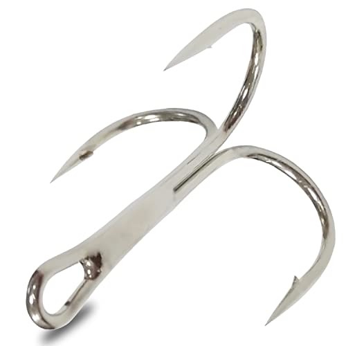 120pcs Sharp Treble Fishing Hooks - Red 1/0# - 14#