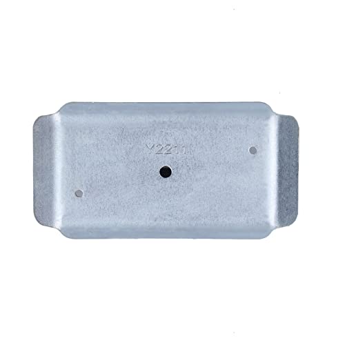 5000 lbs Trailer Jack Foot Plate with Pin Base - Silver, 4x7" Zinc-Plated
