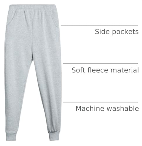 Coney Island Boys Sweatpants 4 Pack - Black/Charcoal/Heather Grey/Navy Jogger Pants with Pockets