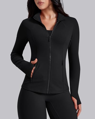 Lightweight Women's Athletic Zip Up Jacket with Pockets