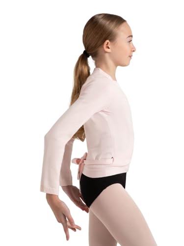 Capezio Girls' Wrap Sweater - Small Pink