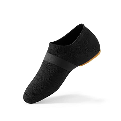 SANGEESON Slip-On Jazz Shoes for Men & Women - Black, Size 9-9.5 Women / 8-8.5 Men