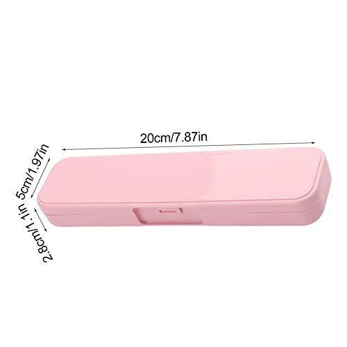 Portable Cutlery Case - Reusable Travel Utensil Storage, Blue & Pink, 20x5x2.8cm