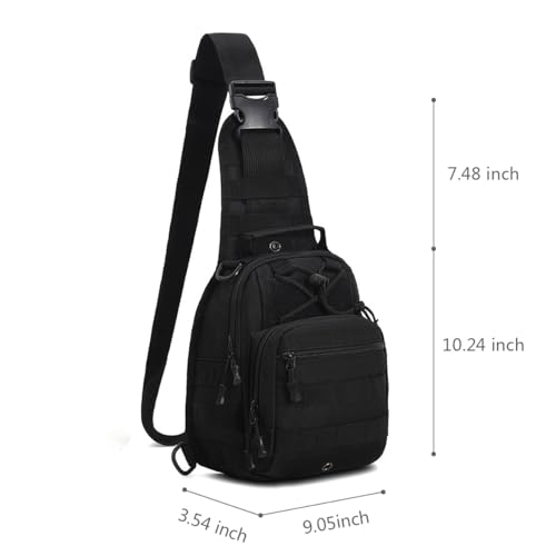 Viriber Waterproof Military Tactical Backpack with Molle System - Black