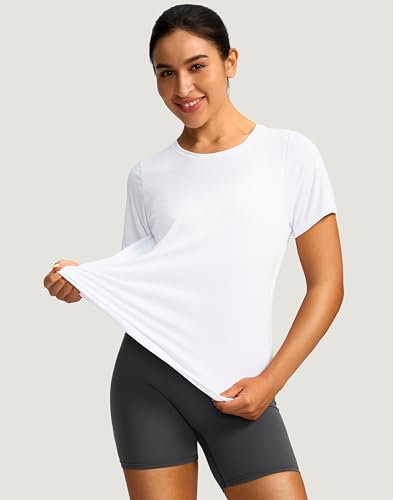 Workout Tops for Women UPF 50+ Sun Protection Dry Fit Athletic Gym