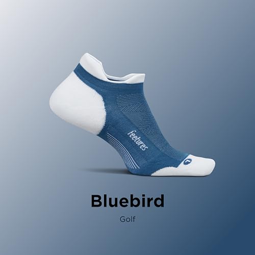 Feetures Elite Golf Max Cushion Tab Ankle Sock Large Bluebird 1 Pair