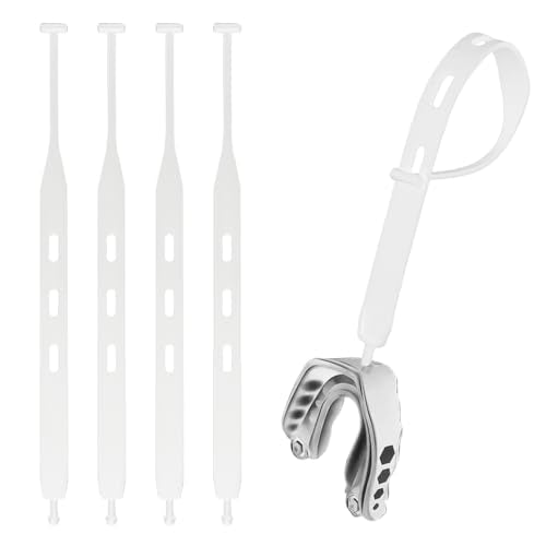 10pcs Rugby Mouth Guard Tether Straps - White Replacement
