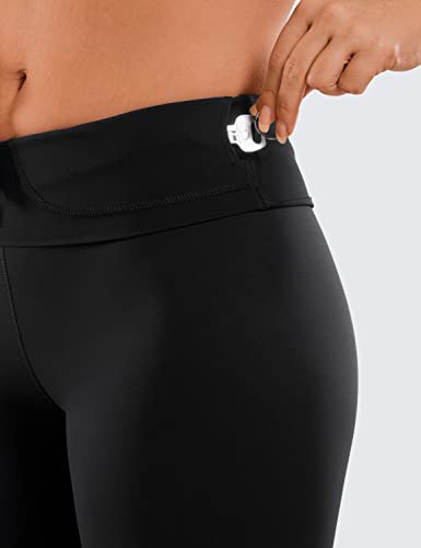 CRZ YOGA Naked Feeling Medium Black Biker Shorts 6" Seamless Waistband