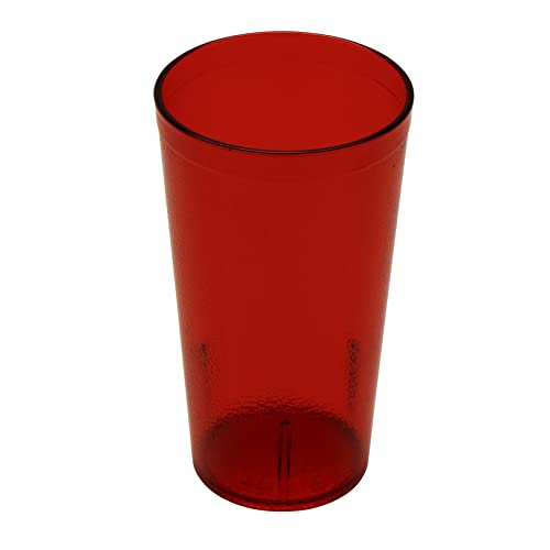 16 oz Shatterproof Red Plastic Tumblers - Set of 4