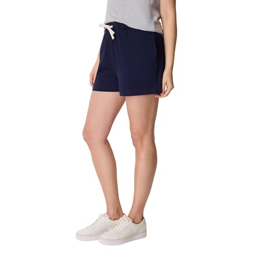 Women's Cotton Drawstring Shorts - Athletic Navy, Small