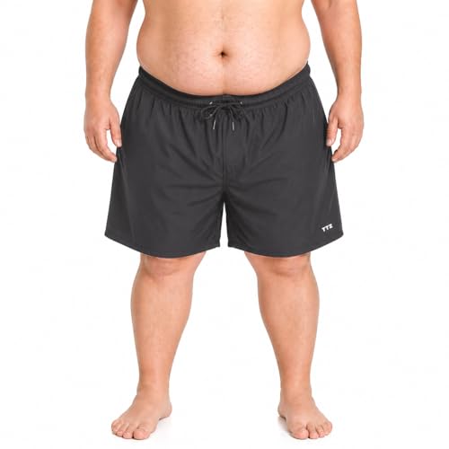 Men's Big and Tall 4X-Large Swim Trunks - Quick Dry 9-Inch Inseam Grey
