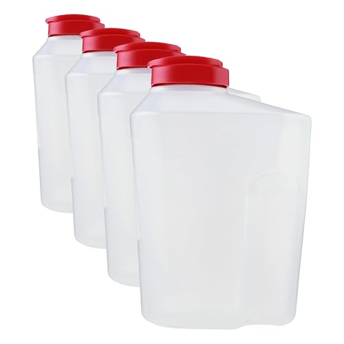 GoodCook 3-Quart BPA-Free Plastic Pitcher with Snap Lock Lid - Pack of 4, 96oz