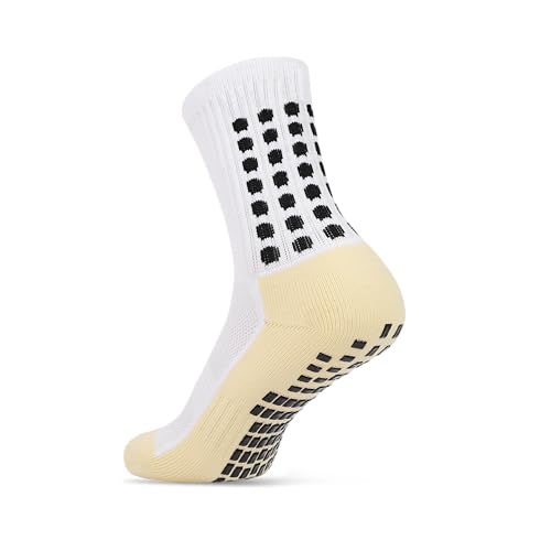 Grip Soccer Socks - Non-Skid Athletic Socks for Kids - 5 Pairs - 3 Black & 2 White