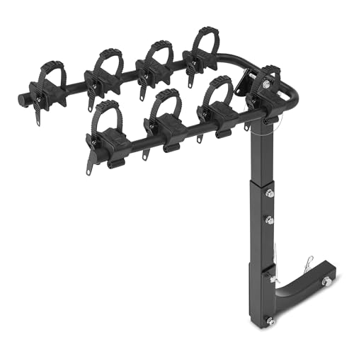 4-Bike Hitch Rack for Car, SUV & Truck - Heavy-Duty Steel Frame