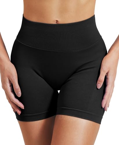 High Waisted Scrunch Butt Booty Shorts for Women - Tummy Control