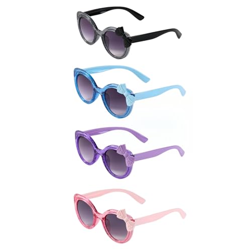 Heart Shaped Sunglasses - 4 Pack in Black, Pink, Purple, Blue